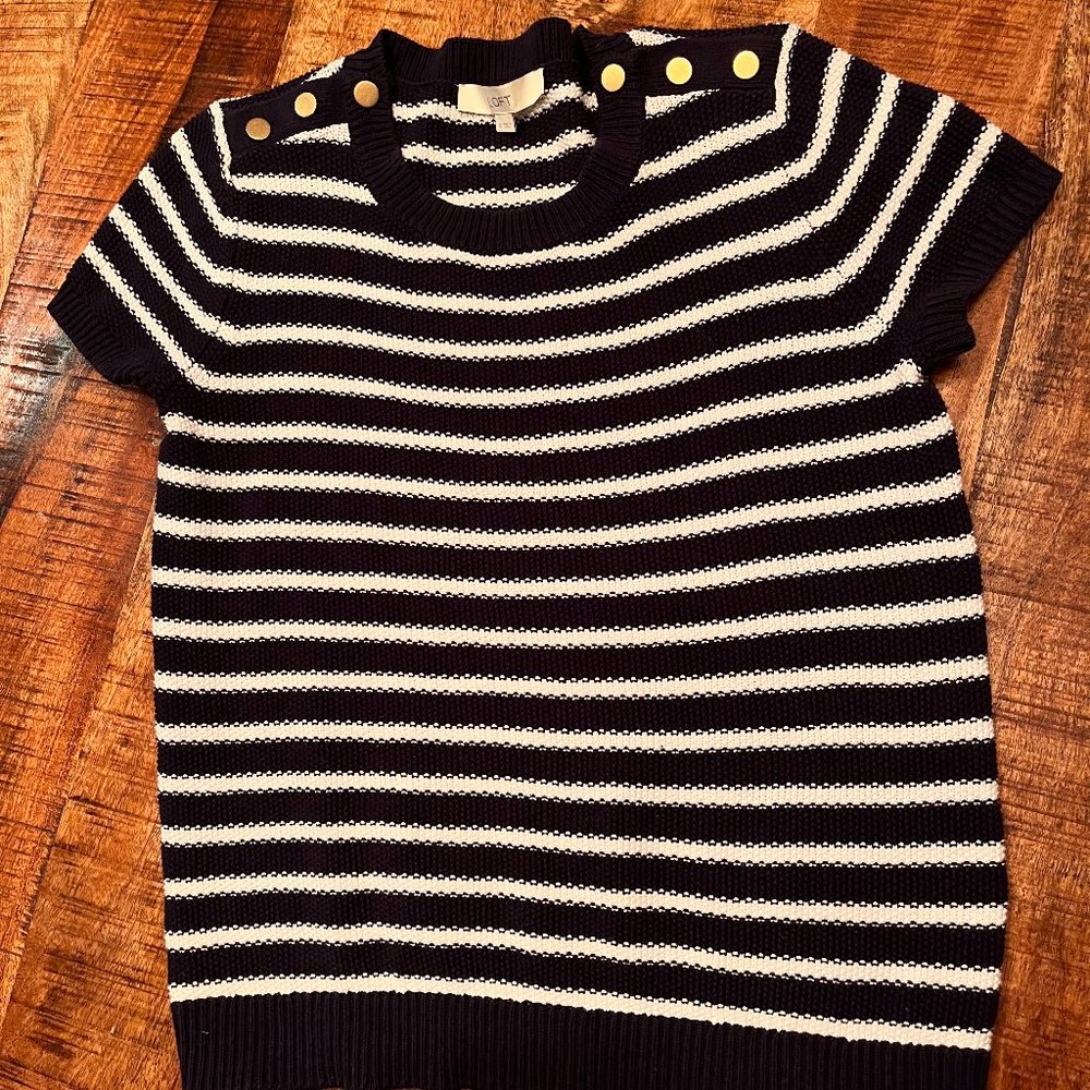 Loft Striped Knit Top